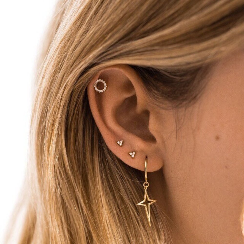 Cz studs  Tiny earrings  Dainty stud  Minimal studs  Gold studs   Silver studs